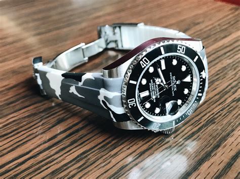 camo colored rolex rubber strap